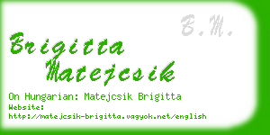 brigitta matejcsik business card